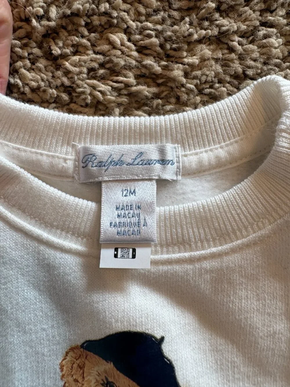Ralph Lauren Polo Bear infant sweatshirt